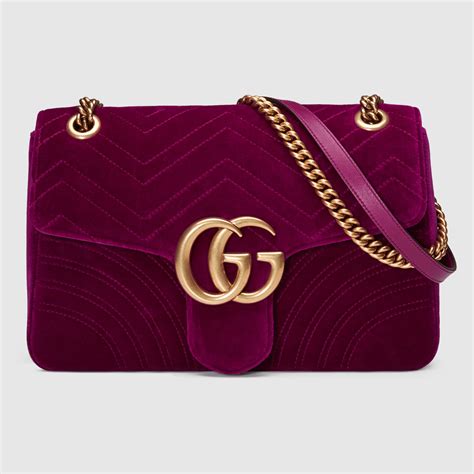 gucci handbag velvet 2016|gucci velvet bag marmont.